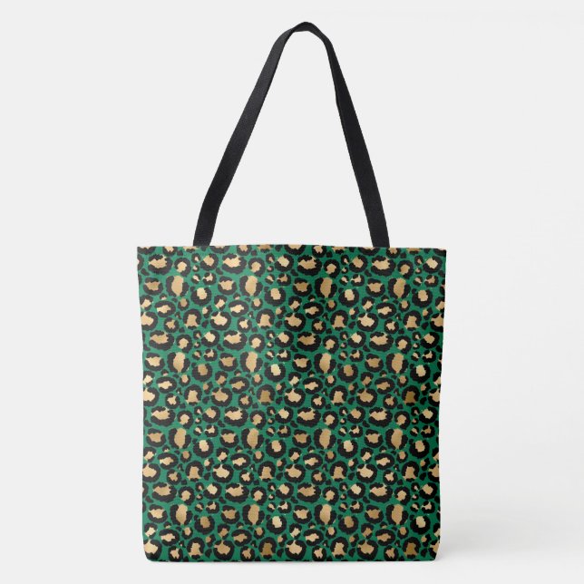 Bolsa Tote Emerald e Dourado Safari Series Design 3 (Frente)