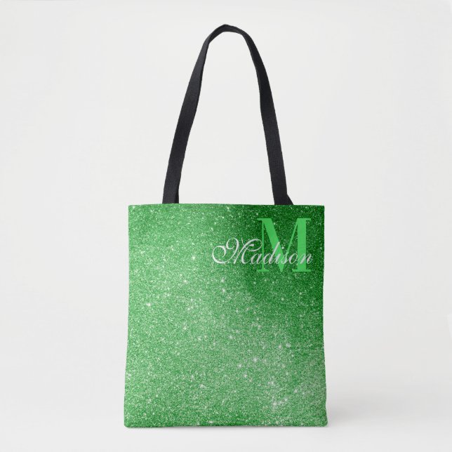 Bolsa Tote Emerald Green Glitter Glitz & Glam (Frente)