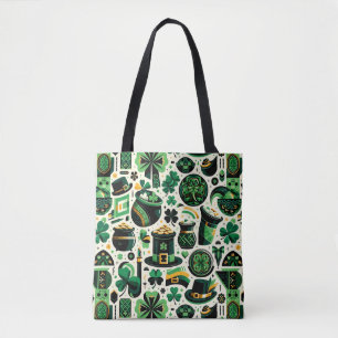 Bolsa Tote Emerald Isle Charm: Ruas sem costura. Pat do Dia d