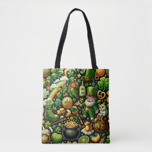 Bolsa Tote Emerald Isle Charm: Ruas sem costura. Pat do Dia d