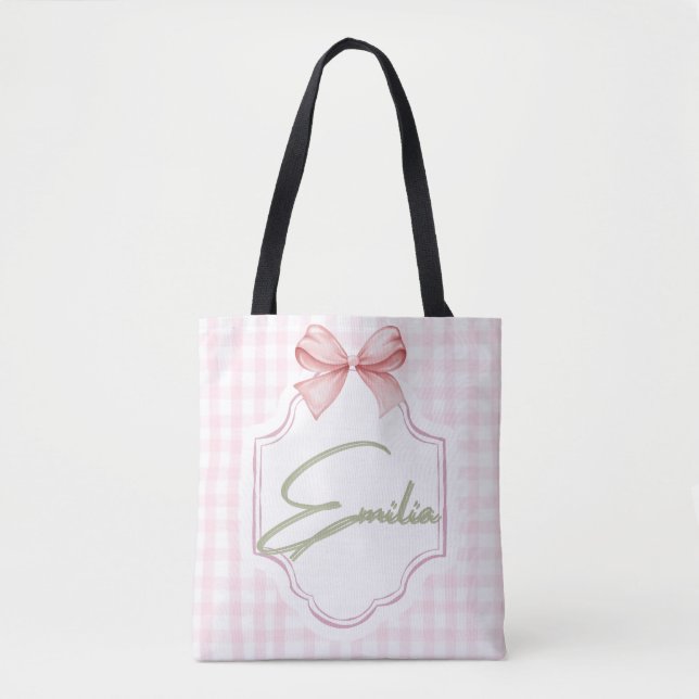 Bolsa Tote Emília Personalizada Arco de Enfermeira de Bebê&Gi (Frente)