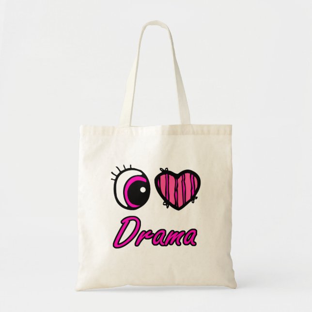 Bolsa Tote Emo Eye Heart I Love Drama (Frente)