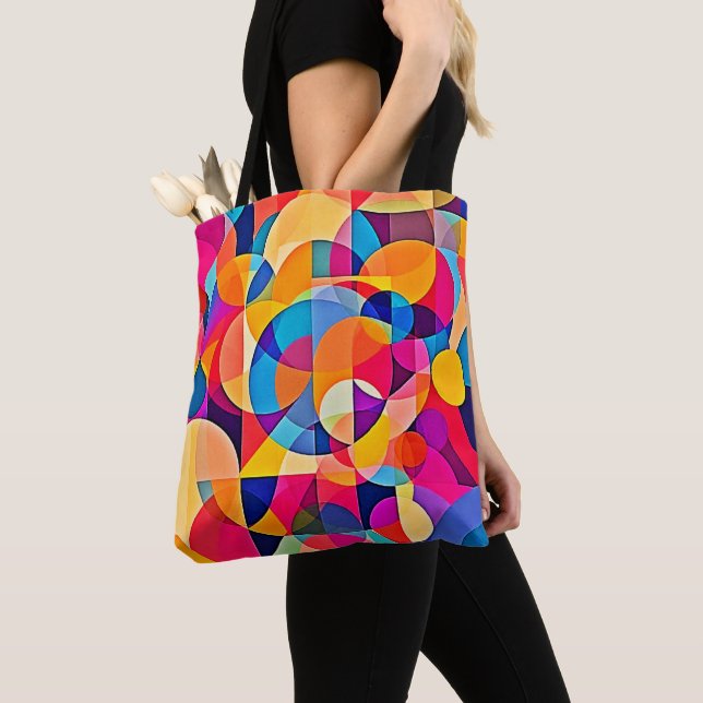 Bolsa Tote Emoção de Cor Geométrica (Close Up)