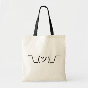Bolsa Tote Emoticon da encolho de ombros de LOL IDK