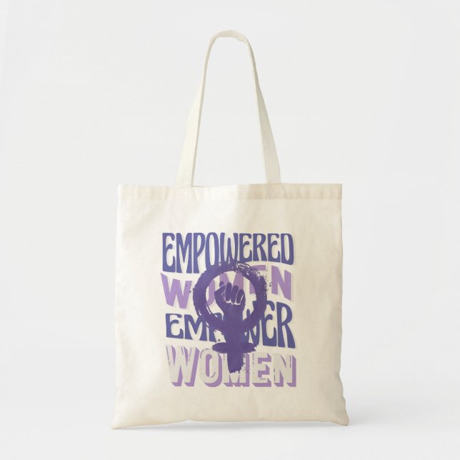 Bolsa Tote Empoderar Mulheres, Símbolo de Mulheres Dia Intern (Frente)