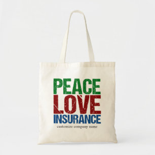 Bolsa Tote Empresa Personalizada de Seguro de Paz e Amor