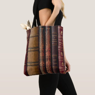Bolsa Tote Encadernações de Livros Antigos