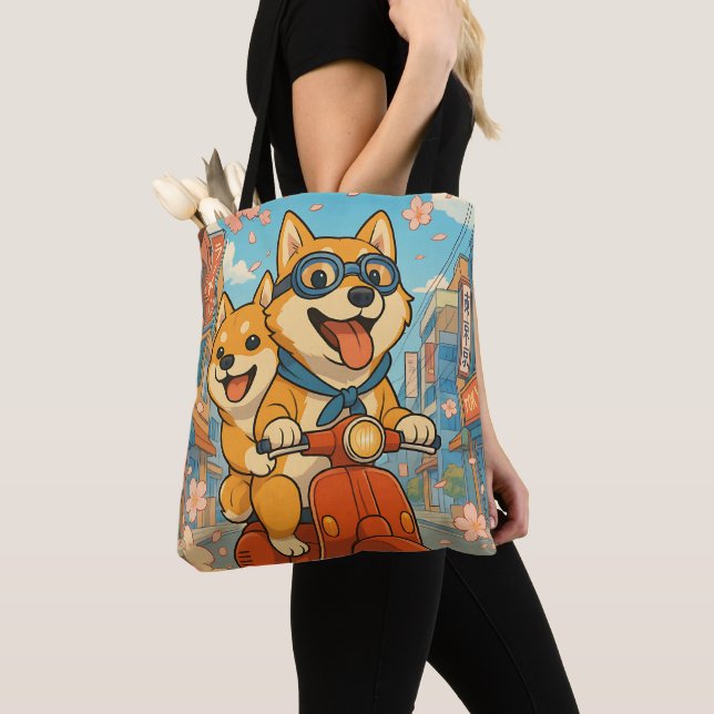 Bolsa Tote Encantado Shiba Inu (Close Up)