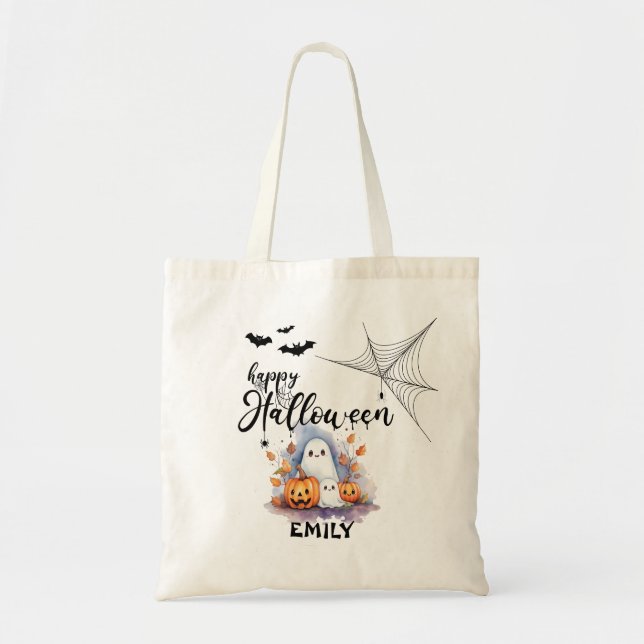 Bolsa Tote Encantador Halloween Personalizável (Frente)