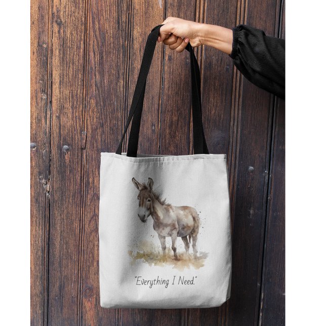 Bolsa Tote Encantadora Serenidade Donkey, costume (Criador carregado)