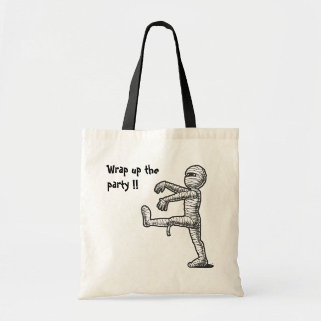 Bolsa Tote Encerre a festa com graça do Halloween (Frente)