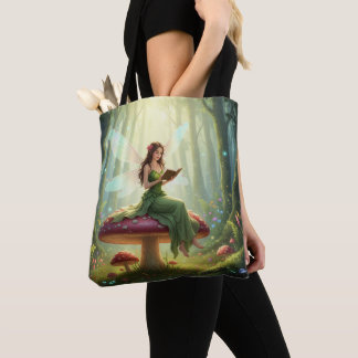 Bolsa Tote Enchanted Day Fairy Reading a Book