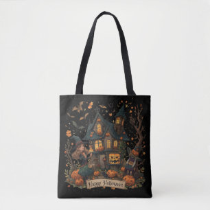 Bolsa Tote Enchanted Haunted House Halloween