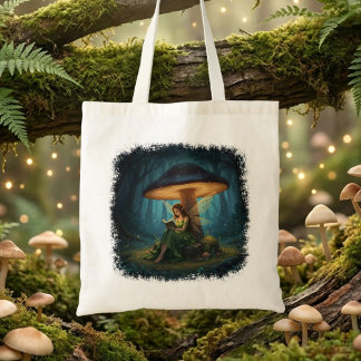 Bolsa Tote Enchanted Night Fairy Reading a Book
