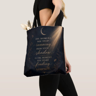 Bolsa Tote Encontrando a Si Mesma Arte da Lua Dourada Trabalh