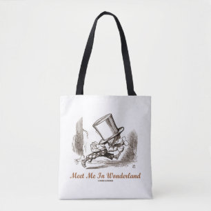 Bolsa Tote Encontre-Me Em Wonderland Mad Hatter Running