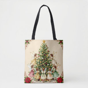 Bolsa Tote Encontro de Fadas de Natal Vitoriano