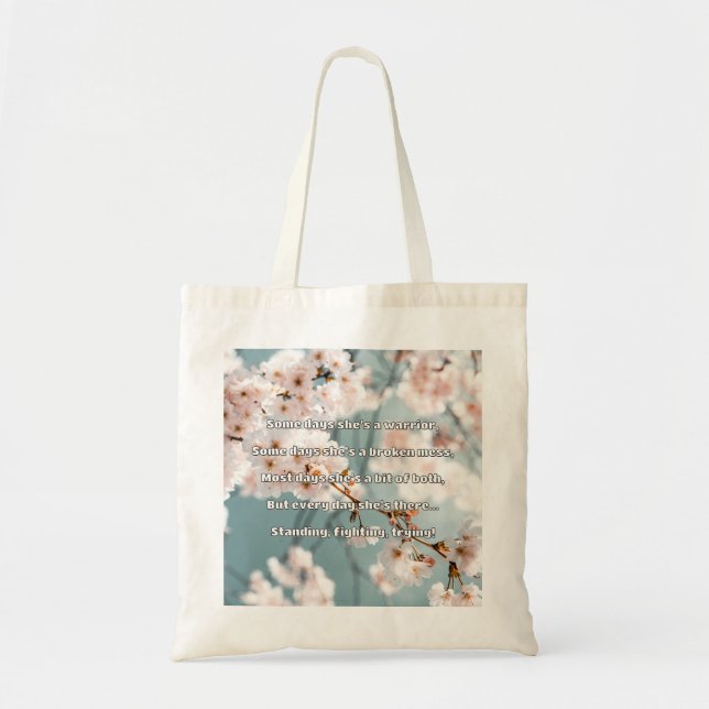 Bolsa Tote Encorajamento de Cotação Positiva da Força Empath (Frente)