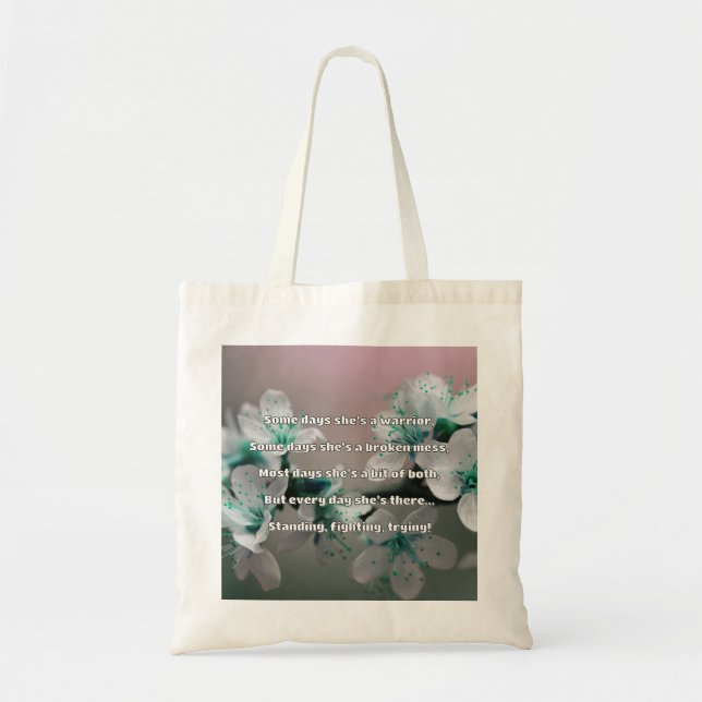 Bolsa Tote Encorajamento de Cotação Positiva da Força Empath (Frente)