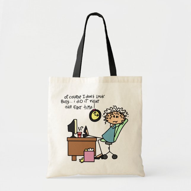 Bolsa Tote Endireite a primeira vez o humor (Frente)