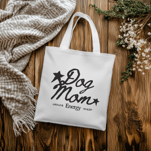 Bolsa Tote Energia de Mãe de Cachorro Amor Alto Sem Sono Scri
