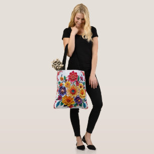 Bolsa Tote Energias de cravagem de flores de nascimento de Ja