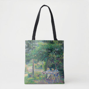 Bolsa Tote Enfants attablés dans le jardin Camille Pissarro