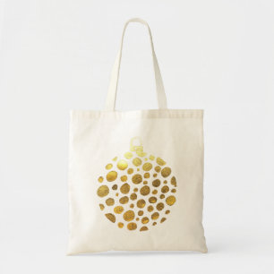 Bolsa Tote Enfeite de Natal luxuoso dourado