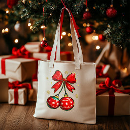 Bolsa Tote Enfeites de Natal