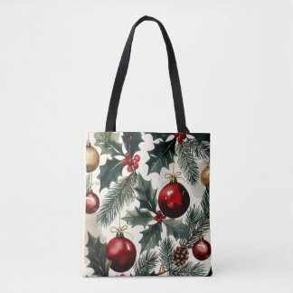 Bolsa Tote Enfeites de Natal, Autor Natasha EUA