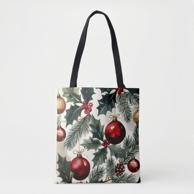 Bolsa Tote Enfeites de Natal, Autor Natasha EUA   (Frente)