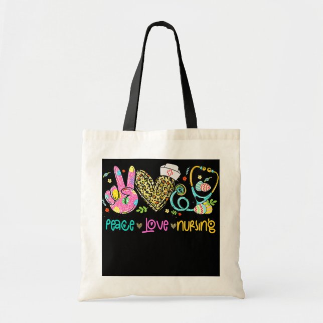 Bolsa Tote Enfermagem do Amor pela Paz Enfermeira Bunny Steth (Frente)