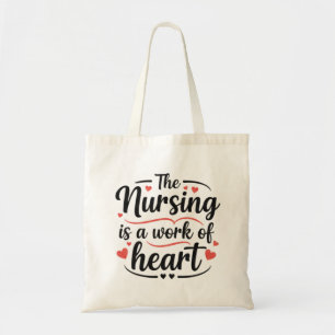 Bolsa Tote Enfermagem é um Trabalho de Coração Presente Decor