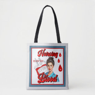 Bolsa Tote Enfermagem no meu sangue