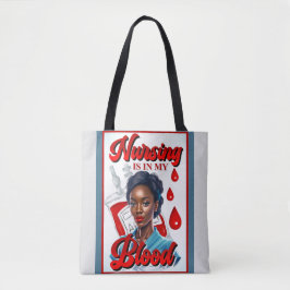 Bolsa Tote Enfermeira bonita Pinup está no meu sangue