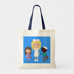 Bolsa Tote Enfermeira bonito & miúdos dos desenhos animados