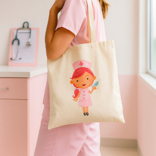 Bolsa Tote Enfermeira Com Uma Agulha