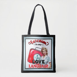 Bolsa Tote Enfermeira Cuja Linguagem Pinup_ Love
