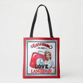 Bolsa Tote Enfermeira Cuja Linguagem Pinup_ Love