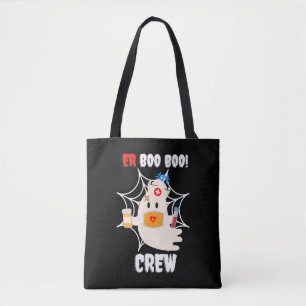 Bolsa Tote Enfermeira da tripulação do Halloween Cute Ghost