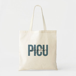 Bolsa Tote Enfermeira da UTIP Nome Personalizado Tipografia e