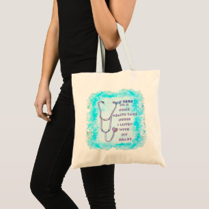 Bolsa Tote Enfermeira de Cuidados de Saúde Domiciliares Coraç