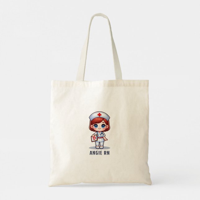 Bolsa Tote Enfermeira de Manga Bonita Personalizada (Verso)
