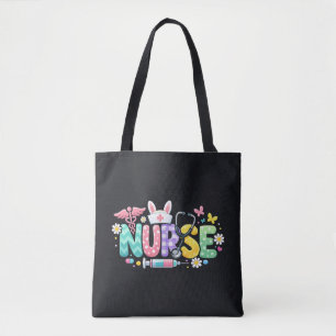 Bolsa Tote Enfermeira de Páscoa Fofa Humor Médico