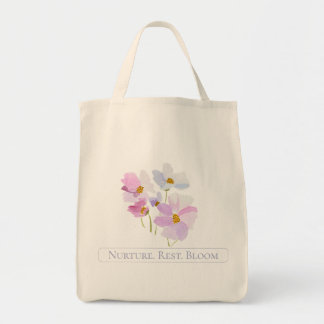 Bolsa Tote Enfermeira. Descanse. Bloom Buquê Roxo