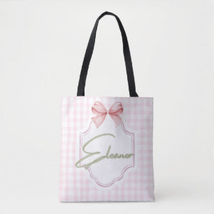 Bolsa Tote Enfermeira Eleanor Baby Nursery Gingham Personaliz