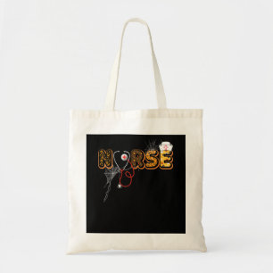 Bolsa Tote Enfermeira Halloween Presente Com Aranha Pumpkin B