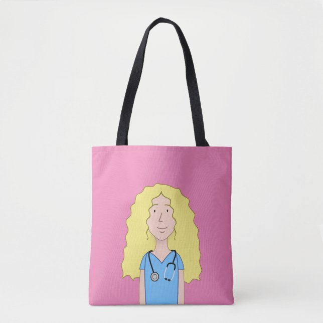 Bolsa Tote Enfermeira loira (Frente)