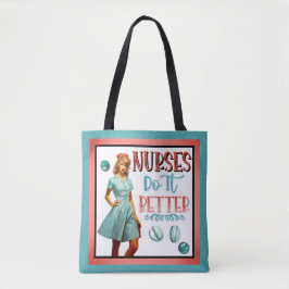 Bolsa Tote Enfermeira Nostálgica Bonita Enfermeira Pinup Faz