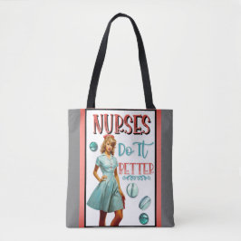 Bolsa Tote Enfermeira Nostálgica Bonita Enfermeira Pinup Faz